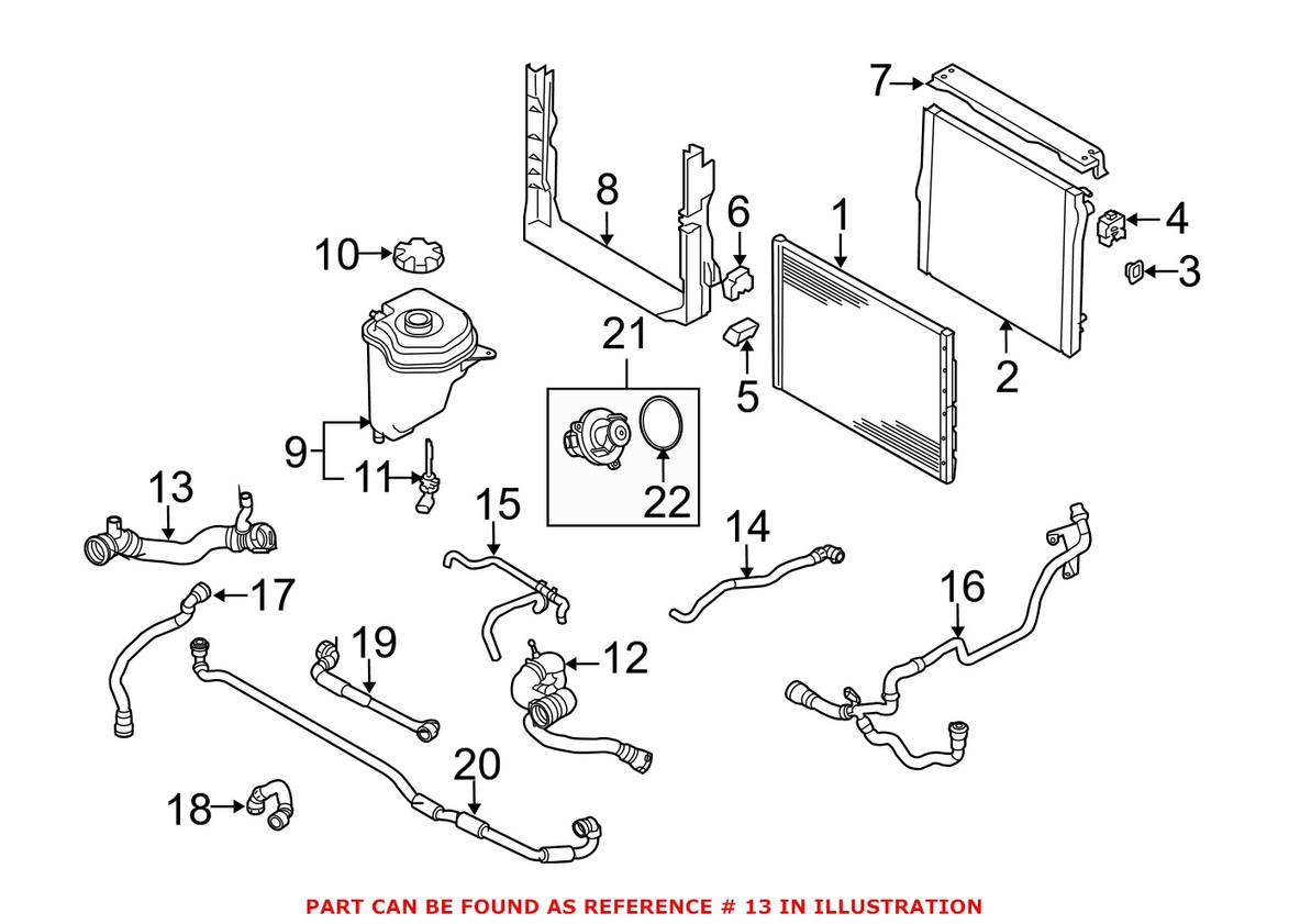 BMW Radiator Coolant Hose - Lower 17127591230